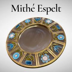 Mithe Espelt 1970s Studio pottery ceramic wall mirror by Mithe Espelt - 4711515