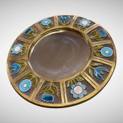 Mithe Espelt 1970s Studio pottery ceramic wall mirror by Mithe Espelt - 4711516