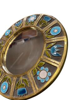 Mithe Espelt 1970s Studio pottery ceramic wall mirror by Mithe Espelt - 4711523
