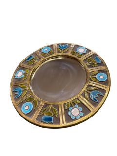 Mithe Espelt 1970s Studio pottery ceramic wall mirror by Mithe Espelt - 4716352