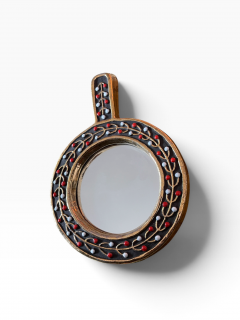 Mithe Espelt 1970s Studio pottery ceramic wall mirror by Mithe Espelt - 4808612