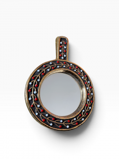 Mithe Espelt 1970s Studio pottery ceramic wall mirror by Mithe Espelt - 4808614