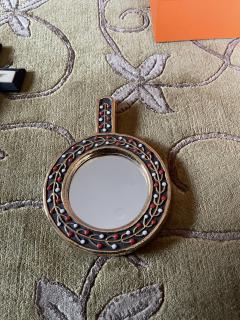 Mithe Espelt 1970s Studio pottery ceramic wall mirror by Mithe Espelt - 4808616