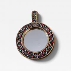 Mithe Espelt 1970s Studio pottery ceramic wall mirror by Mithe Espelt - 4812391