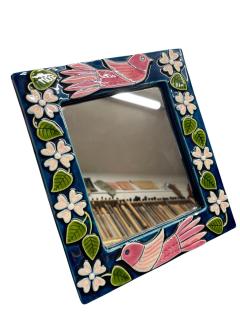 Mithe Espelt 1970s Studio pottery ceramiw wall mirror by Mith Espelt - 4602337