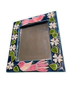 Mithe Espelt 1970s Studio pottery ceramiw wall mirror by Mith Espelt - 4602338