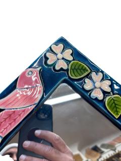 Mithe Espelt 1970s Studio pottery ceramiw wall mirror by Mith Espelt - 4602341