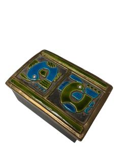Mithe Espelt 1970s Studio pottery d corative ceramic box by Mith espelt - 4328905