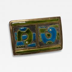 Mithe Espelt 1970s Studio pottery d corative ceramic box by Mith espelt - 4329157
