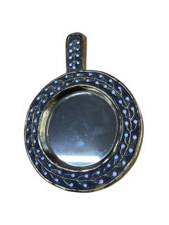 Mithe Espelt 1970s Studio pottery decorative ceramic wall mirror by Mith Espelt - 4497663