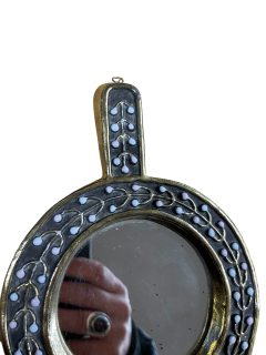 Mithe Espelt 1970s Studio pottery decorative ceramic wall mirror by Mith Espelt - 4497665