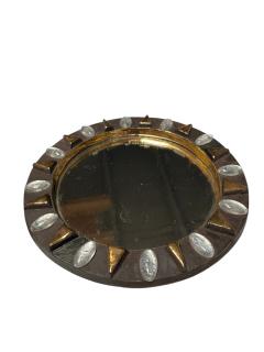 Mithe Espelt 1970s Studio pottery wall Mirror by Mith Espelt - 4567748