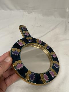 Mithe Espelt 1970s ceramic wall mirror by Mith Espelt - 4121829