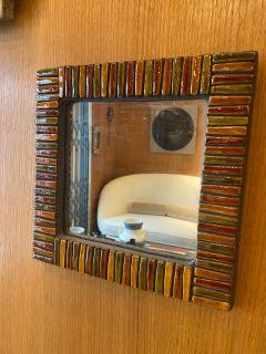 Mithe Espelt Ceramic Mirror by Mith Espelt France 1950s - 3086115