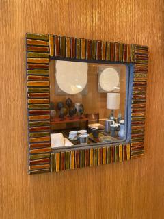 Mithe Espelt Ceramic Mirror by Mith Espelt France 1950s - 3086117