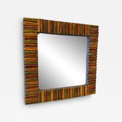 Mithe Espelt Ceramic Mirror by Mith Espelt France 1950s - 3088528