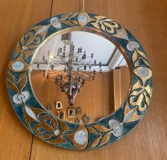 Mithe Espelt Ceramic Mirror by Mith Espelt France 1960s - 3120288