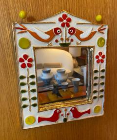 Mithe Espelt Ceramic Mirror by Mith Espelt France 1970s - 2911849