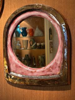 Mithe Espelt Ceramic mirror Arche by Mith Espelt France 1960s - 4452663