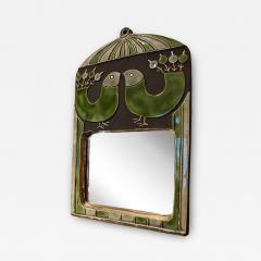 Mithe Espelt Ceramic mirror Cage by Mith Espelt France 1960s - 4368975