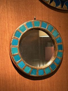 Mithe Espelt Ceramic mirror Engrenages by Mith Espelt France 1960s - 4341901