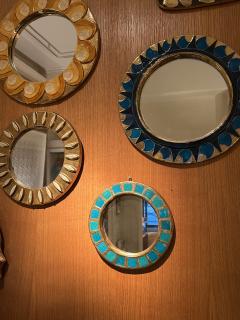 Mithe Espelt Ceramic mirror Engrenages by Mith Espelt France 1960s - 4341902