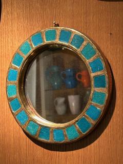 Mithe Espelt Ceramic mirror Engrenages by Mith Espelt France 1960s - 4341903