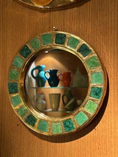 Mithe Espelt Ceramic mirror Engrenages by Mith Espelt France 1960s - 4478292