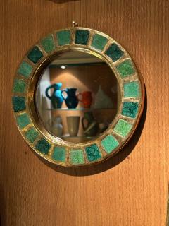 Mithe Espelt Ceramic mirror Engrenages by Mith Espelt France 1960s - 4478293