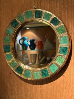Mithe Espelt Ceramic mirror Engrenages by Mith Espelt France 1960s - 4478296