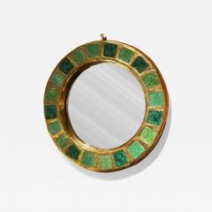 Mithe Espelt Ceramic mirror Engrenages by Mith Espelt France 1960s - 4483446