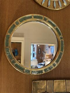 Mithe Espelt Ceramic mirror Engrenages by Mith Espelt France 1960s - 4777157