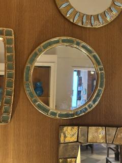 Mithe Espelt Ceramic mirror Engrenages by Mith Espelt France 1960s - 4777159