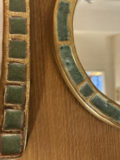 Mithe Espelt Ceramic mirror Engrenages by Mith Espelt France 1960s - 4777160