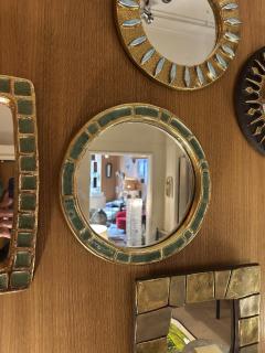 Mithe Espelt Ceramic mirror Engrenages by Mith Espelt France 1960s - 4777161