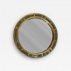 Mithe Espelt Ceramic mirror Engrenages by Mith Espelt France 1960s - 4777523