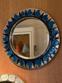 Mithe Espelt Ceramic mirror Flammes by Mith Espelt France 1960s - 4333009