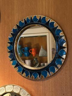Mithe Espelt Ceramic mirror Flammes by Mith Espelt France 1960s - 4333011