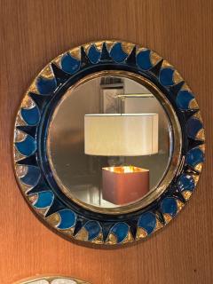 Mithe Espelt Ceramic mirror Flammes by Mith Espelt France 1960s - 4333014
