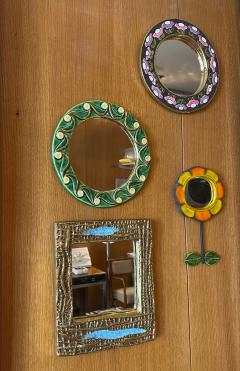 Mithe Espelt Ceramic mirror France 1960s - 2153995