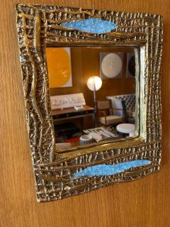 Mithe Espelt Ceramic mirror France 1960s - 2153996