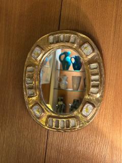 Mithe Espelt Ceramic mirror M rida by Mith Espelt France 1960s - 4452801