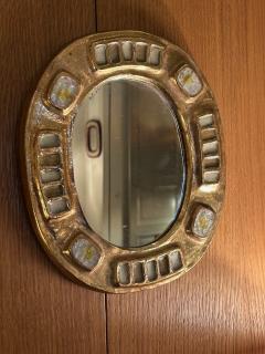 Mithe Espelt Ceramic mirror M rida by Mith Espelt France 1960s - 4452804