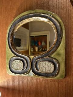 Mithe Espelt Ceramic mirror Omega by Mith Espelt France 1960s - 4479521