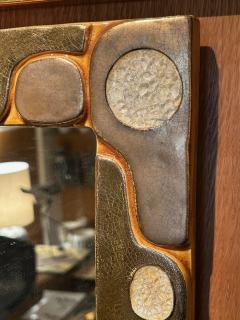 Mithe Espelt Ceramic mirror Ouvea by Mith Espelt France 1960s - 4312459