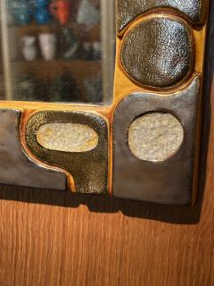 Mithe Espelt Ceramic mirror Ouvea by Mith Espelt France 1960s - 4312461