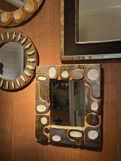 Mithe Espelt Ceramic mirror Ouvea by Mith Espelt France 1960s - 4312462