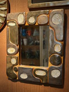Mithe Espelt Ceramic mirror Ouvea by Mith Espelt France 1960s - 4312463
