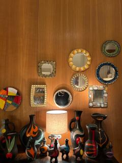 Mithe Espelt Ceramic mirror Ouvea by Mith Espelt France 1960s - 4452788