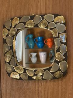 Mithe Espelt Ceramic mirror P tales by Mith Espelt France 1960s - 4324474
